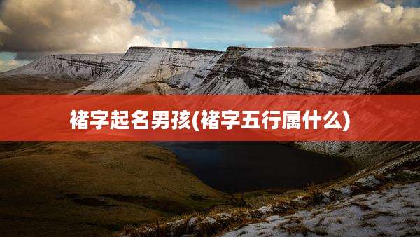 褚字起名男孩(褚字五行属什么)