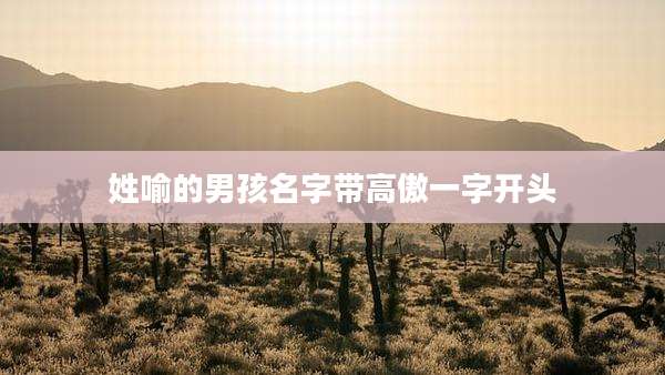 姓喻的男孩名字带高傲一字开头