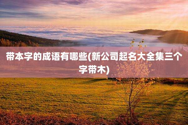带本字的成语有哪些(新公司起名大全集三个字带木)