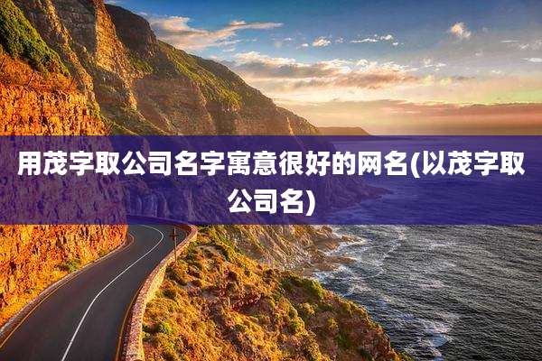 用茂字取公司名字寓意很好的网名(以茂字取公司名)