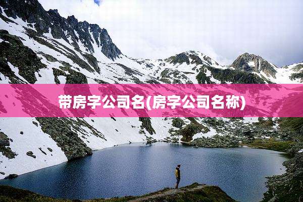 带房字公司名(房字公司名称)