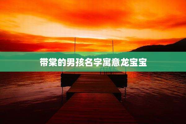 带棠的男孩名字寓意龙宝宝