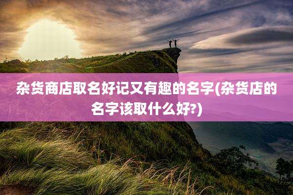杂货商店取名好记又有趣的名字(杂货店的名字该取什么好?)