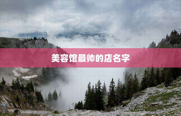美容馆最帅的店名字
