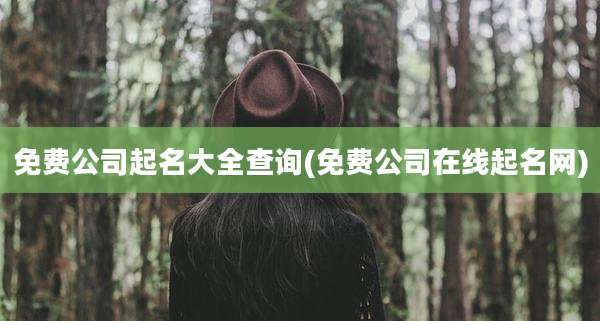 免费公司起名大全查询(免费公司在线起名网)