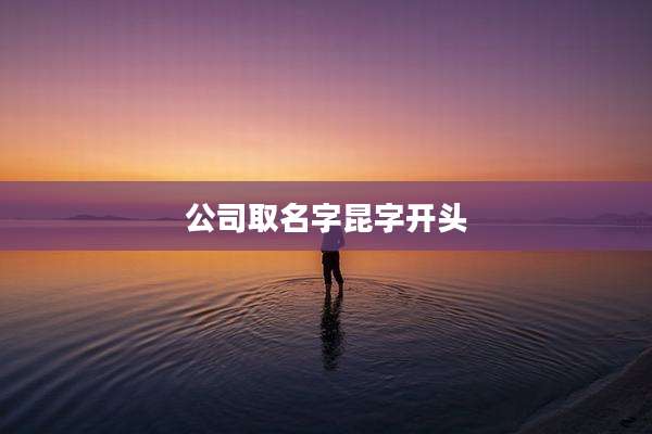 公司取名字昆字开头