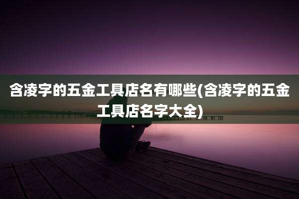 含凌字的五金工具店名有哪些(含凌字的五金工具店名字大全)