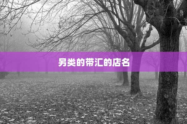 另类的带汇的店名