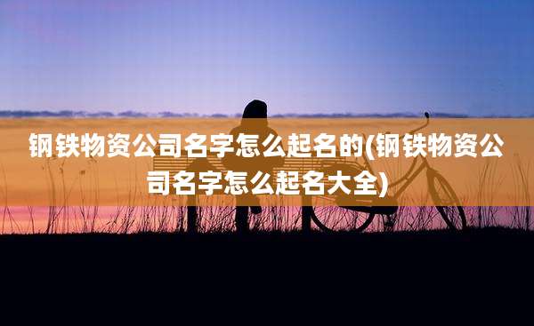 钢铁物资公司名字怎么起名的(钢铁物资公司名字怎么起名大全)