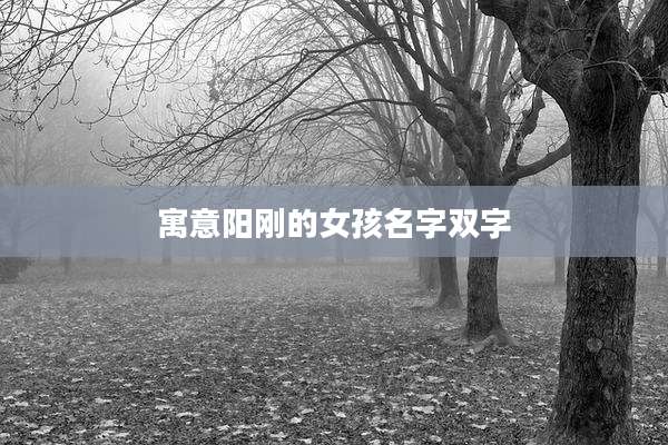 寓意阳刚的女孩名字双字