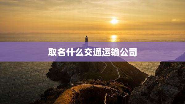 取名什么交通运输公司