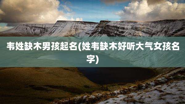 韦姓缺木男孩起名(姓韦缺木好听大气女孩名字)