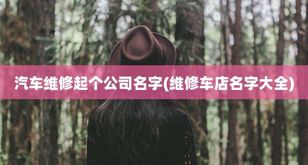 汽车维修起个公司名字(维修车店名字大全)