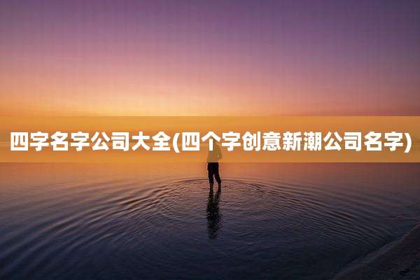 四字名字公司大全(四个字创意新潮公司名字)