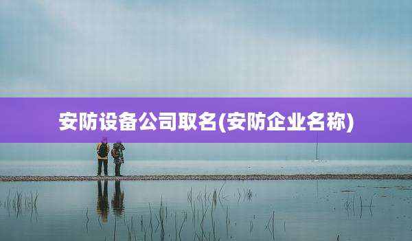 安防设备公司取名(安防企业名称)