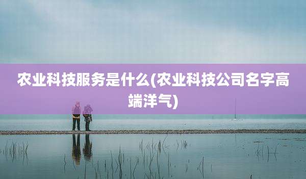 农业科技服务是什么(农业科技公司名字高端洋气)