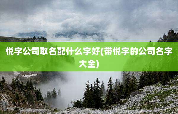 悦字公司取名配什么字好(带悦字的公司名字大全)