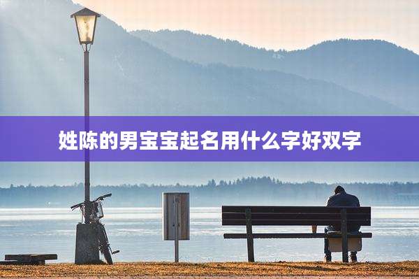 姓陈的男宝宝起名用什么字好双字