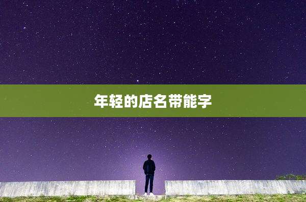 年轻的店名带能字