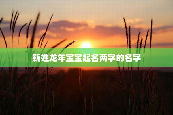 靳姓龙年宝宝起名两字的名字