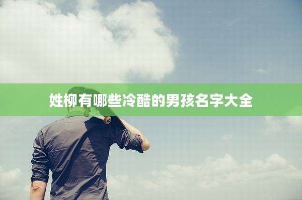 姓柳有哪些冷酷的男孩名字大全