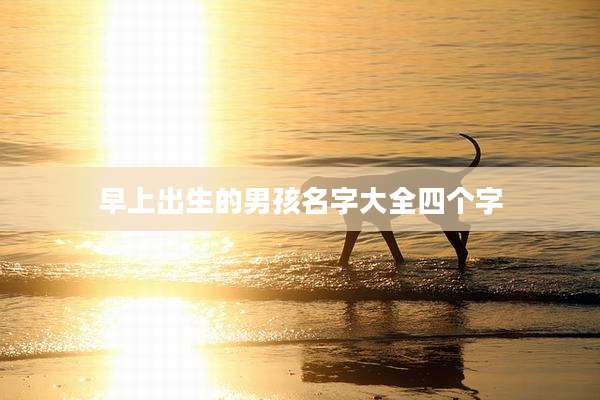 早上出生的男孩名字大全四个字