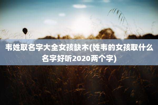 韦姓取名字大全女孩缺木(姓韦的女孩取什么名字好听2020两个字)