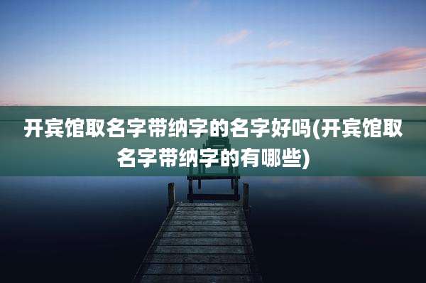 开宾馆取名字带纳字的名字好吗(开宾馆取名字带纳字的有哪些)