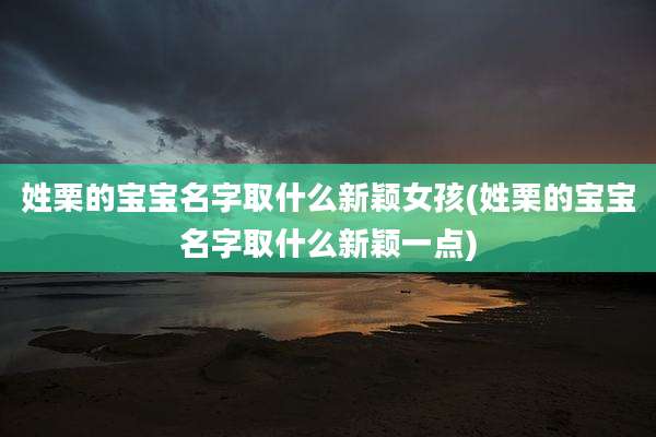 姓栗的宝宝名字取什么新颖女孩(姓栗的宝宝名字取什么新颖一点)