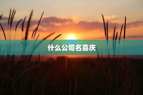 什么公司名喜庆