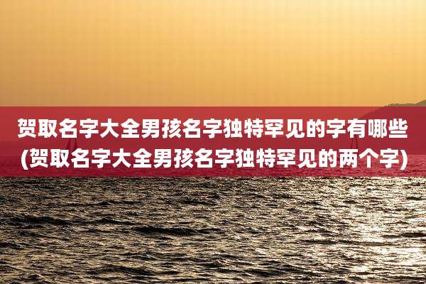 贺取名字大全男孩名字独特罕见的字有哪些(贺取名字大全男孩名字独特罕见的两个字)