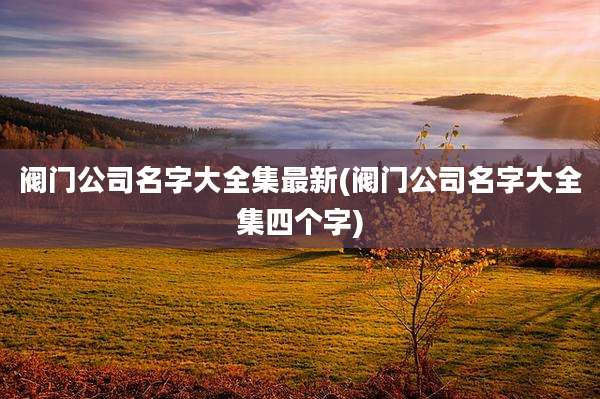 阀门公司名字大全集最新(阀门公司名字大全集四个字)