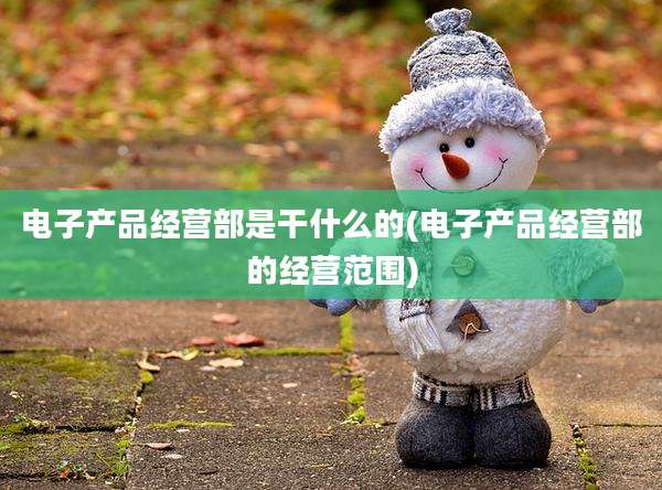 电子产品经营部是干什么的(电子产品经营部的经营范围)