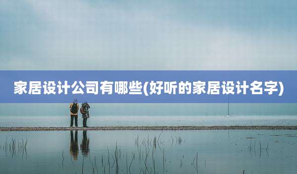 家居设计公司有哪些(好听的家居设计名字)