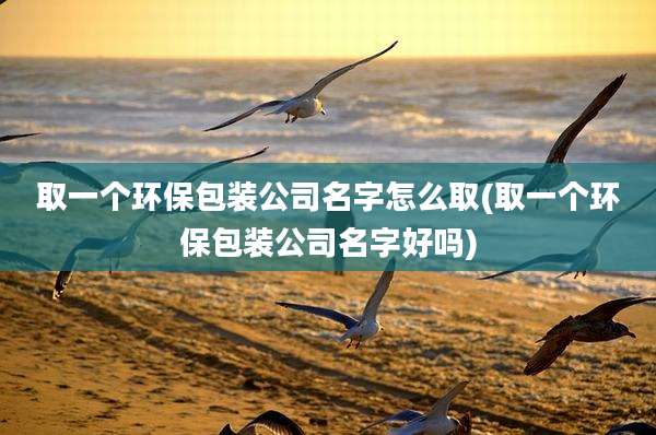 取一个环保包装公司名字怎么取(取一个环保包装公司名字好吗)