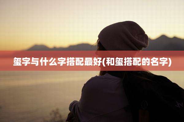 玺字与什么字搭配最好(和玺搭配的名字)