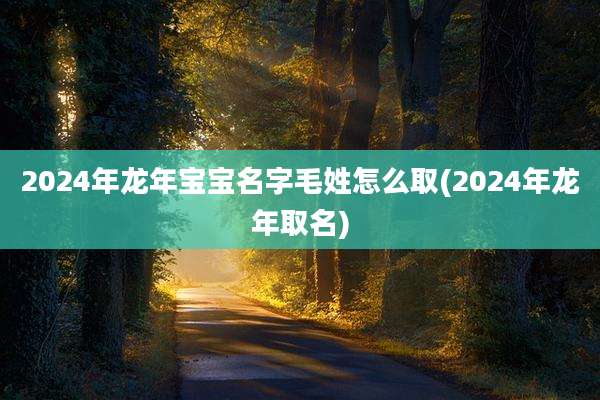 2024年龙年宝宝名字毛姓怎么取(2024年龙年取名)