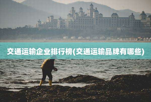 交通运输企业排行榜(交通运输品牌有哪些)