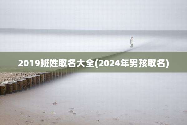 2019班姓取名大全(2024年男孩取名)
