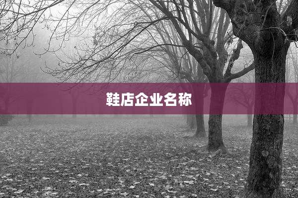鞋店企业名称
