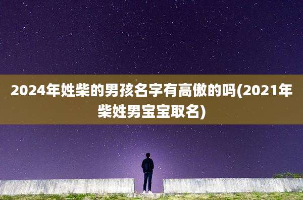 2024年姓柴的男孩名字有高傲的吗(2021年柴姓男宝宝取名)