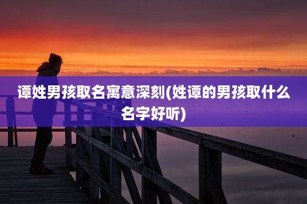 谭姓男孩取名寓意深刻(姓谭的男孩取什么名字好听)