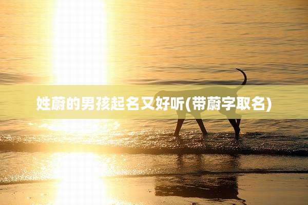 姓蔚的男孩起名又好听(带蔚字取名)