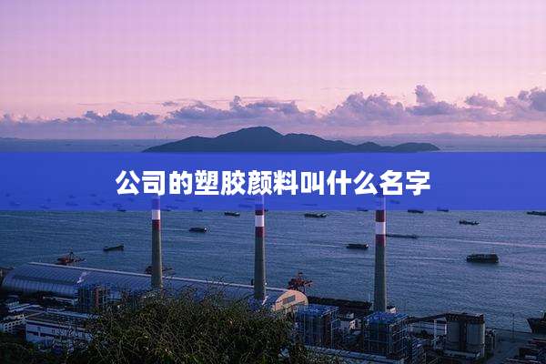 公司的塑胶颜料叫什么名字