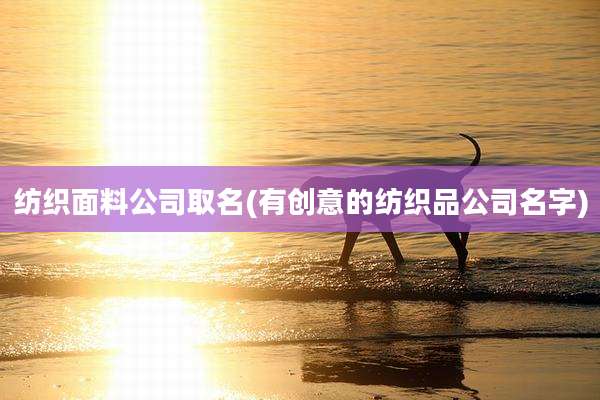 纺织面料公司取名(有创意的纺织品公司名字)
