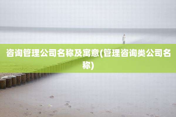咨询管理公司名称及寓意(管理咨询类公司名称)