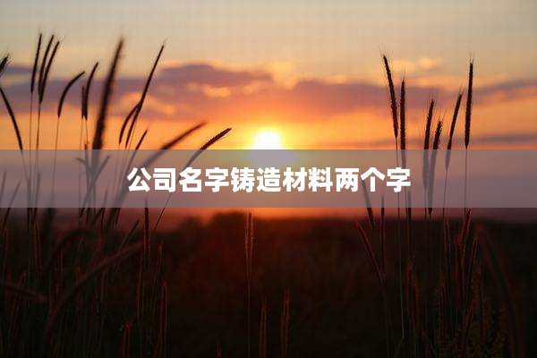 公司名字铸造材料两个字