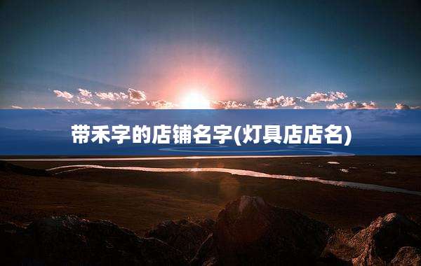 带禾字的店铺名字(灯具店店名)