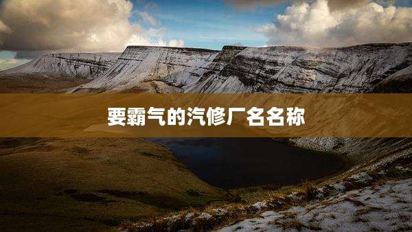 要霸气的汽修厂名名称
