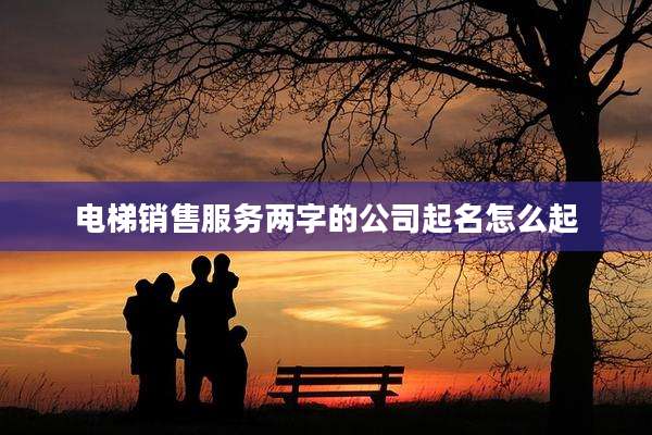 电梯销售服务两字的公司起名怎么起